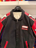 Vintage New York Giants Reversible Leather and Canvas Jeff Hamilton Bomber Jacket Sz XL Made in USA