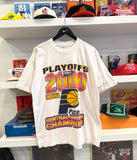 Vintage 2000 NBA Playoffs Indiana Pacers Central Division Champions T-Shirt Sz L Front and Back Graphics
