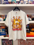 Vintage Chicago Bulls 1998 NBA Finals 6 Time NBA Champions Caricature T-shirt Sz L