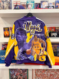 Vintage Magic Johnson Los Angeles Lakers NBA Chalk Line Jacket Sz M Made in USA