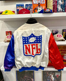 Vintage New York Giants Reversible Leather and Canvas Jeff Hamilton Bomber Jacket Sz XL Made in USA