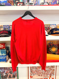 Vintage University of Louisville Cardinals Embroidered Red V-Neck Sweater Sz L Made in USA
