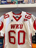 Hazelett # 60 WKU Hilltoppers Western Kentucky University Russell Athletic Football Jersey Sz XL