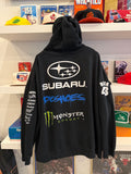 Subaru Rally Team Monster Energy Block # 43 DC Zip Up Hoodie Sz XXL