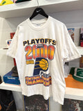Vintage 2000 NBA Playoffs Indiana Pacers Central Division Champions T-Shirt Sz L Front and Back Graphics