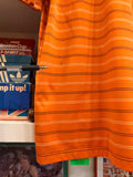 Golf Masters Orange Striped Polo Shirt Sz L