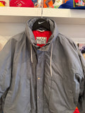 Vintage The Men’s Store at Sears Gray Bomber Puffer Jacket with Hood Sz L