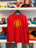 Vintage Manchester United Soccer Long Sleeve T-Shirt Sz L Made in USA