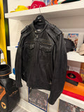 Harley-Davidson Black Leather Sword Riding Jacket Sz M