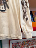 Vintage Easyriders Biker Suncatcher Feathers Cow Skull Long Sleeve T-Shirt Sz L