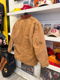 Vintage Carhartt Quilted Lining Duck Traditional Coat Jacket with Corduroy Collar Sz M Made in USA