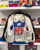 Vintage New York Giants Reversible Leather and Canvas Jeff Hamilton Bomber Jacket Sz XL Made in USA