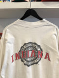 Vintage Indiana University Emblem Long Sleeve T-Shirt Sz XL Front and Back Graphics