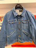 Vintage Wrangler Denim Trucker Jacket 124MJ Style Sz 48 Made in USA
