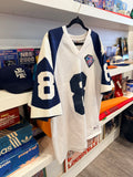 Vintage Troy Aikman Dallas Cowboys 75th Anniversary Logo Athletic Jersey Sz L Made in USA