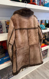 Vintage Stratojac Brown Sheepskin Shearling Coat Sz 40