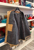 Vintage Carhartt Tan Workwear Duck Canvas Blanket Lined Chore Jacket Coat with Corduroy Collar Sz XL