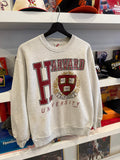 Vintage Harvard Crest Striped Sweatshirt Sz M Made in USA