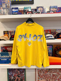 Vintage Skidz Yellow Mock Neck Long Sleeve T-Shirt Sz L