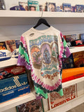Vintage 1993 Grateful Dead Jester Seasons The Endless Tour Charles Everard Campbell Tie Dye T-Shirt Sz L Front and Back Graphics Made in USA