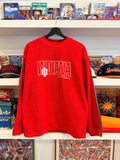 Vintage IU Indiana Softball Embroidered Fleece Sweatshirt Sz M