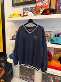 UK University of Kentucky V-Neck Galt Sand Navy Blue Sweatshirt Sz XL