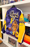 Vintage Magic Johnson Los Angeles Lakers NBA Chalk Line Jacket Sz M Made in USA