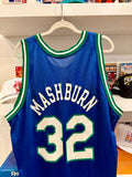 Vintage Jamal Washburn Dallas Mavericks NBA Champion Jersey Sz 44/L Made in USA