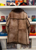 Vintage Stratojac Brown Sheepskin Shearling Coat Sz 40