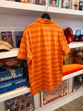 Golf Masters Orange Striped Polo Shirt Sz L
