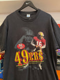 Vintage San Francisco 49ers Joe Montana Salem Sportswear T-Shirt Sz L Made in USA