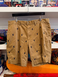 Polo Ralph Lauren Classic Fit All Over Pony Logo Tan Chino Shorts Sz 35