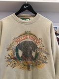 Vintage Black Labrador Retriever Field’s Finest Upland Birds Water Fowl Sweatshirt Sz L