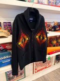 Pendleton Aztec Style Lambswool Shawl Cardigan Sz L