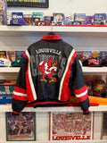 Vintage University of Louisville Cardinals Leather Bomber Jacket Sz L