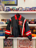 Vintage University of Louisville Cardinals Leather Bomber Jacket Sz L