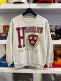 Vintage Harvard Crest Striped Sweatshirt Sz M Made in USA