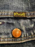 Vintage Wrangler Denim Trucker Jacket 124MJ Style Sz 48 Made in USA