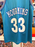 Vintage Alonzo Mourning #33 Charlotte Hornets Champion Jersey Sz 40/ M Made in USA
