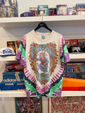 Vintage 1993 Grateful Dead Jester Seasons The Endless Tour Charles Everard Campbell Tie Dye T-Shirt Sz L Front and Back Graphics Made in USA