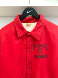 Vintage University of Louisville Cardinals Sherpa Lined Chalk Line Jacket Sz L Made in USA