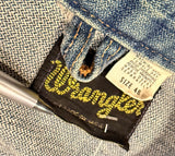 Vintage Wrangler Denim Trucker Jacket 124MJ Style Sz 48 Made in USA
