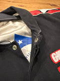 Vintage New York Giants Reversible Leather and Canvas Jeff Hamilton Bomber Jacket Sz XL Made in USA
