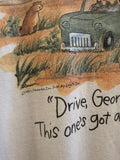 Vintage 1987 The Far Side Drive George Drive! This One’s Got a Coat Hanger! T-Shirt Sz XXL