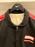 Vintage New York Giants Reversible Leather and Canvas Jeff Hamilton Bomber Jacket Sz XL Made in USA