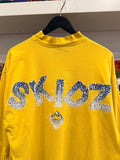 Vintage Skidz Yellow Mock Neck Long Sleeve T-Shirt Sz L