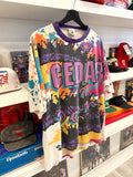 Vintage Cedar Point Amusement Park Roller Coaster All Over Graphics T-Shirt Sz XL Made in USA