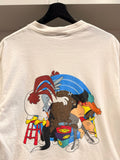 Vintage Looney Tunes T-Shirt Sz L Front and Back Graphics Made in USA