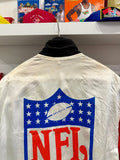 Vintage New York Giants Reversible Leather and Canvas Jeff Hamilton Bomber Jacket Sz XL Made in USA