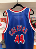 Vintage Derrick Coleman #44 New Jersey Nets MBA Champion Jersey Sz 44/L Made in USA